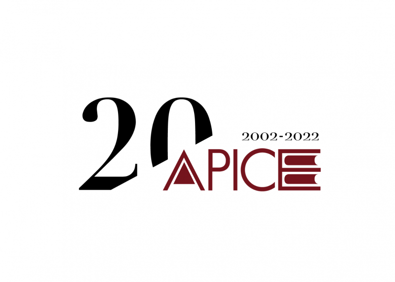 Il logo realizzato per i 20 anni del Centro Apice dell'Università Statale di Milano