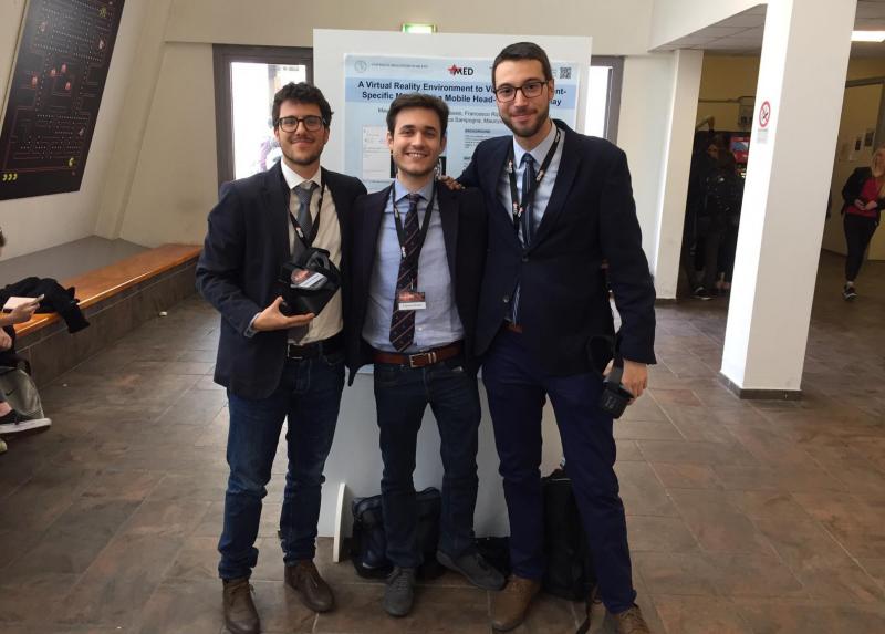 I tre studenti vincitori al congresso MoReMED