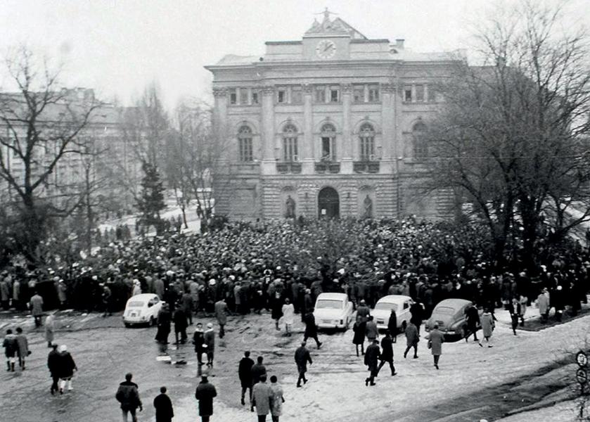 Protesta degli studenti a Varsavia