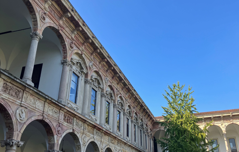 Uno scorcio della sede di via Festa del Perdono dell'Università Statale