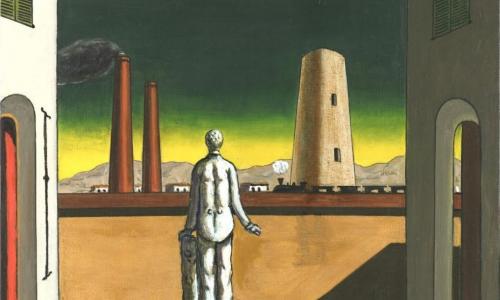 Un dettaglio dell'opera di Giorgio De Chirico "Presente e Passato" (1936).
