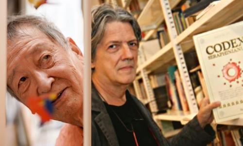 Un particolare della locandina dell’evento “Susumu Shingu & Luigi Serafini: Aria. Vento. Pneuma. Arte e Utopia”.