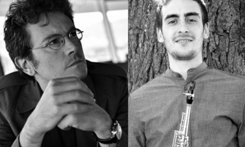 Il direttore d'orchestra Sebastiano Rolli e il sassofonista Simone Moschitz