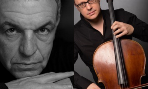 Il direttore d'orchestra Umberto Benedetti Michelangeli e il violoncellista Giovanni Gnocchi