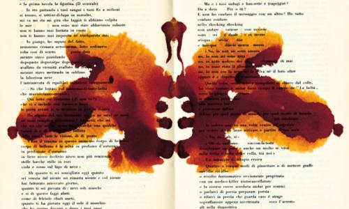 A. Zanzotto, Gli sguardi i fatti e senhal, Pieve di Soligo, 1969 (elaborazione grafica di Franco Achilli).