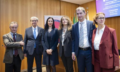 La presentazione del Rapporto con Salvatore Torrisi, Mario Mezzanzanica, Marina Brambilla, Monica Poggio, Matteo Turri, Silvia Salini