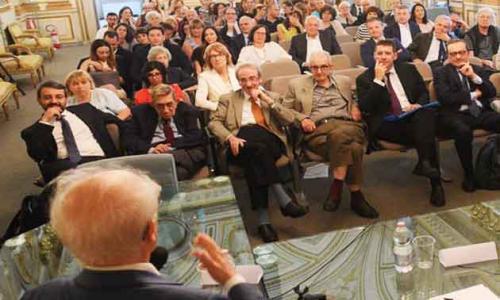 Un momento della cerimonia 2018 nella Sala Napoleonica