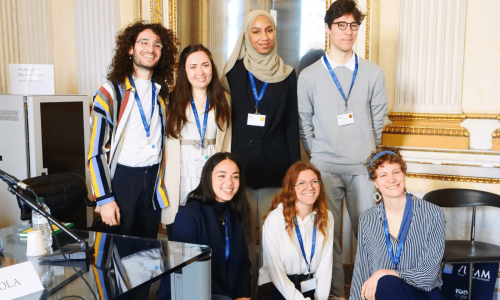 Il gruppo di studentesse e studenti che fanno parte del Green Office: Gennaro Veneziano, Roberta Zuffi, Beatrice Marzocchi, Zineb Amzargou, Veronica Landolfi, Silvia Gazzola, Chiara Perrelli, Mattia Pellegrini