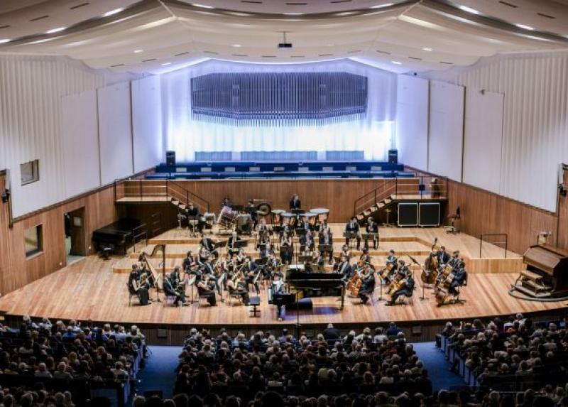 L'Orchestra UniMi nella sala Verdi del Conservatorio