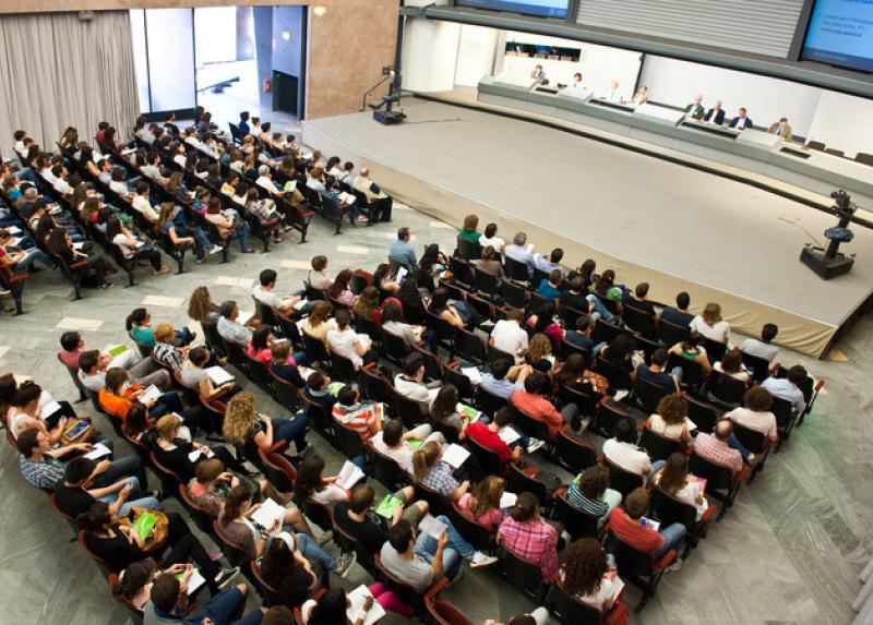 Un incontro con gli studenti all'Università Statale