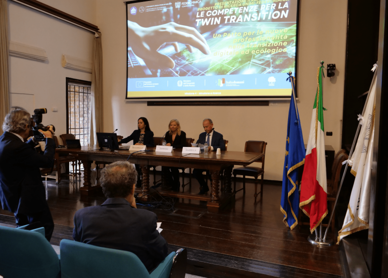 I saluti della rettrice Marina Brambilla e del presidente di Federchimica Francesco Buzzella
