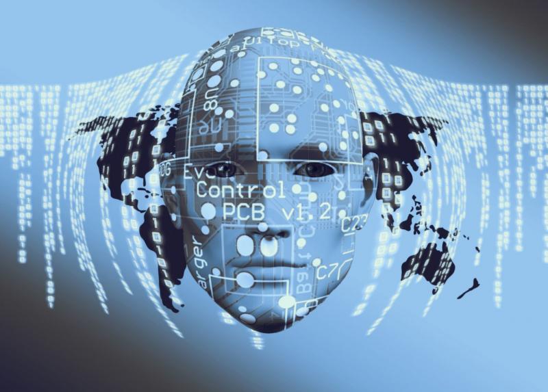 Immagine di Pixabay su tecnologia, scheda di circuito, faccia di Geralt.