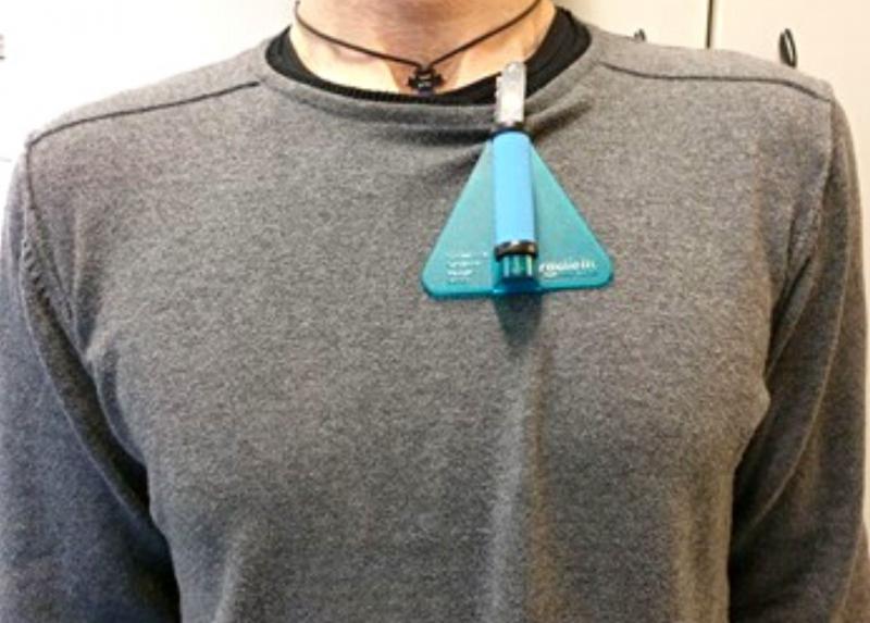 Campionatore indossabile usato nello studio "Cervello in fumo" coordinato dall'Università degli Studi di Milano, che riguarda la qualità dell’aria messa in relazione al benessere mentale.