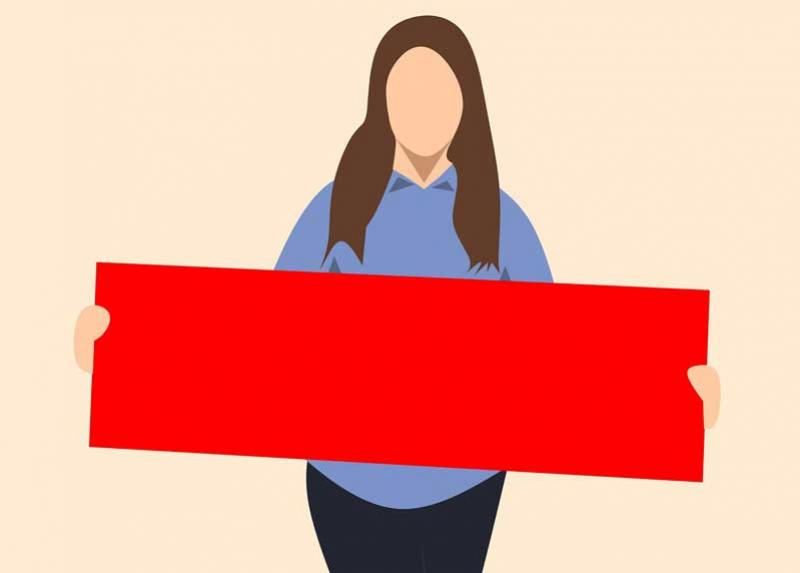 Donna in manifestazione