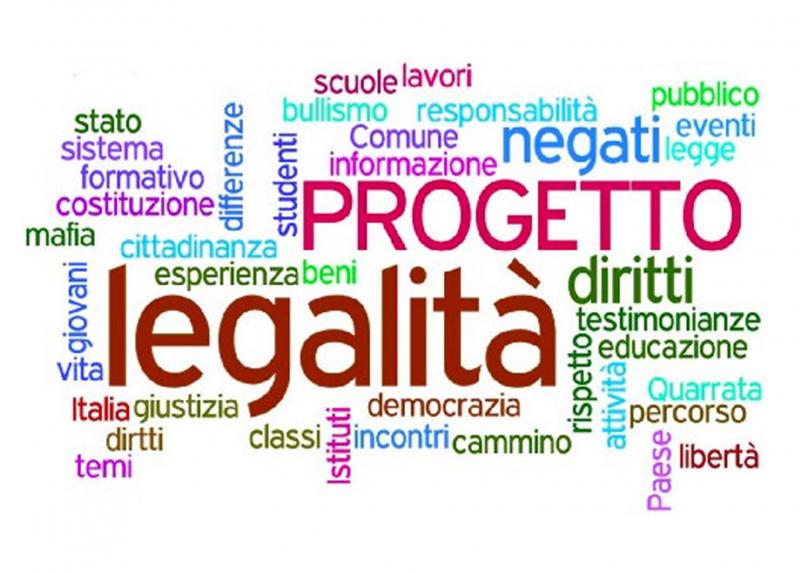 Word cloud sul tema dell'educazione alla legalità
