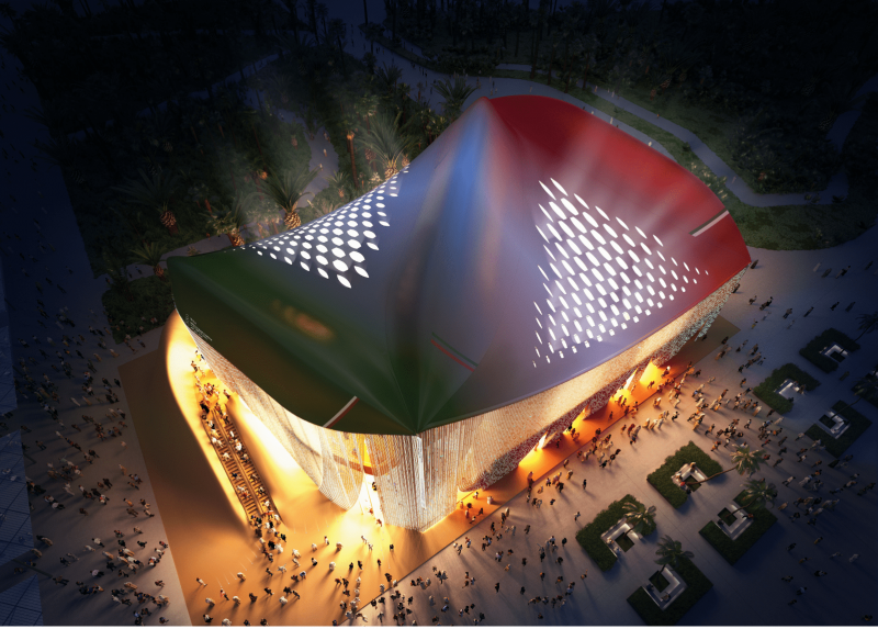 Il rendering del Padiglione Italia a Expo Dubai 2020