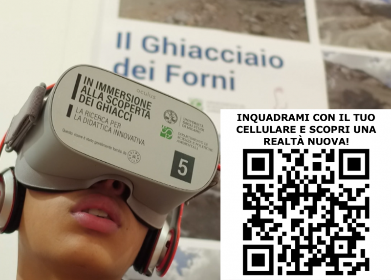 Il QR Code da inquadrare per immergersi in Forni Glacier 360°