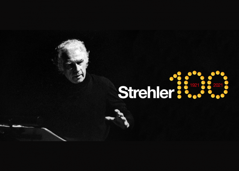 Giorgio Strehler: la locandina del palinsesto Strehler100 del Piccolo Teatro di Milano