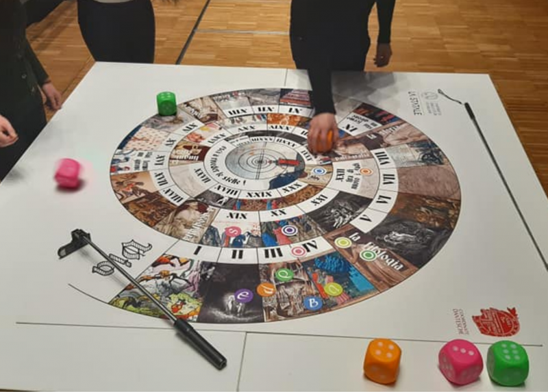 Il gioco "Stai fermo un girone" - Foto Coordinate Dantesche