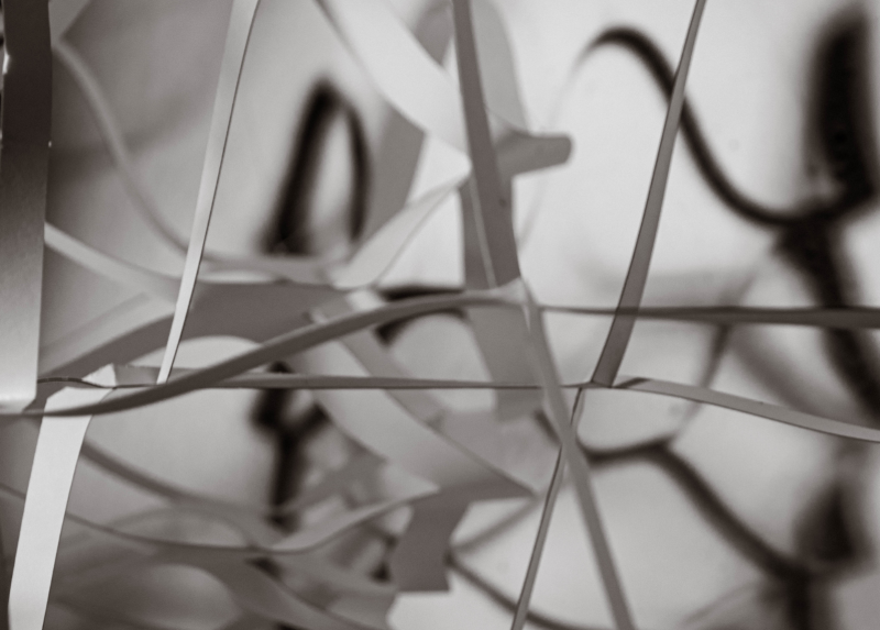 Un dettaglio di una delle “Soft Sculptures" in mostra presso lo spazio Design Differente di via Grazioli