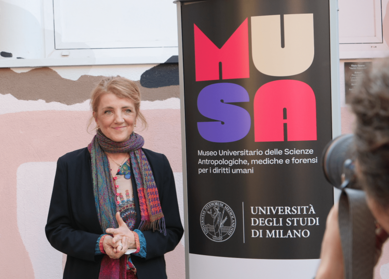 Cristina Cattaneo, docente di Medicina legale e Antropologia, responsabile scientifico del Labanof, Laboratorio di Antropologia e Odontologia Forense della Statale, coordinatrice del MUSA