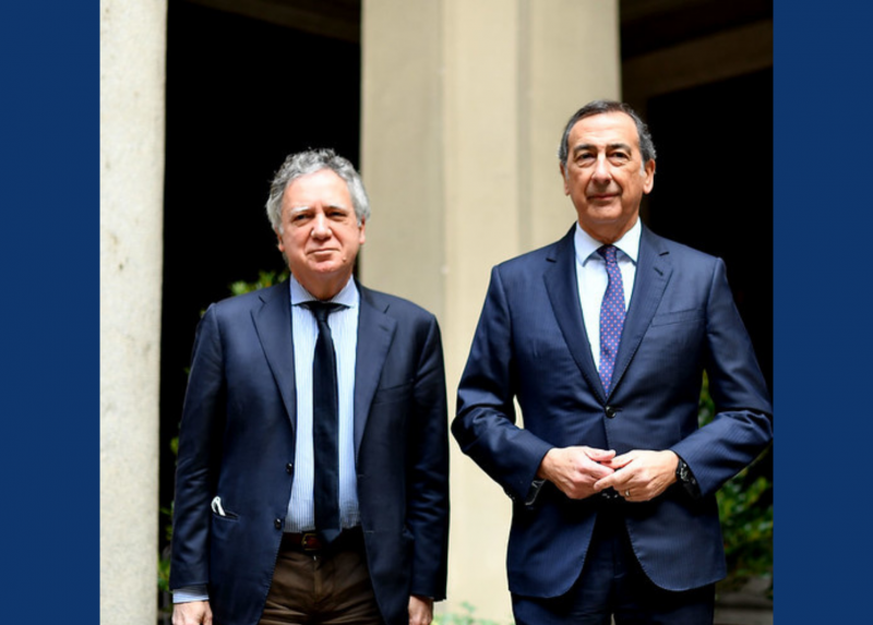 Nando Dalla Chiesa con il sindaco Giuseppe Sala - Foto Comune di Milano