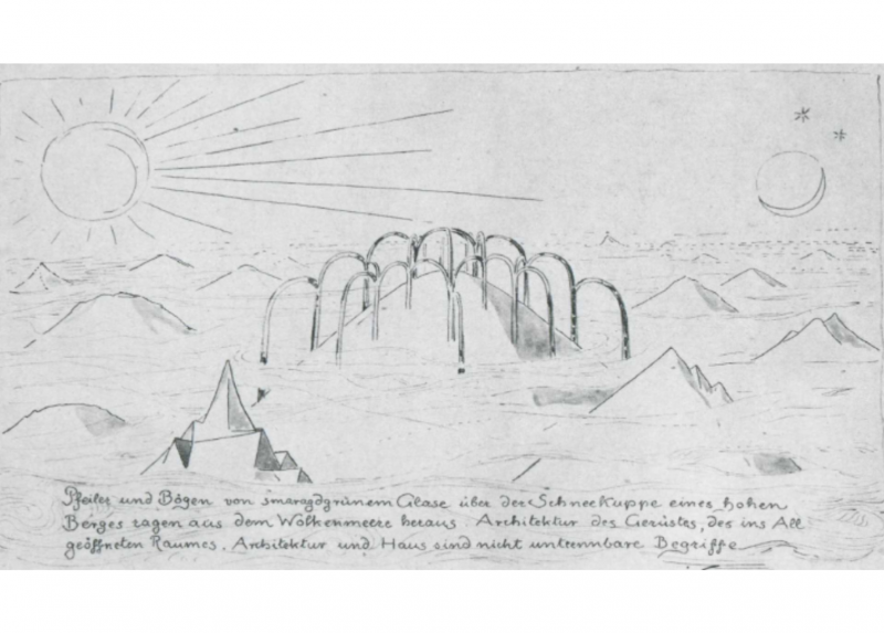 Bruno Taut: Alpine Architektur - Un dettaglio della locandina del convegno