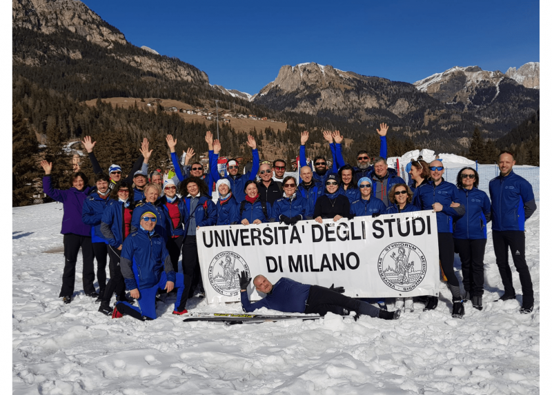 La squadra di ARCUS, l'associazione ricretativa dei dipendenti della Statale