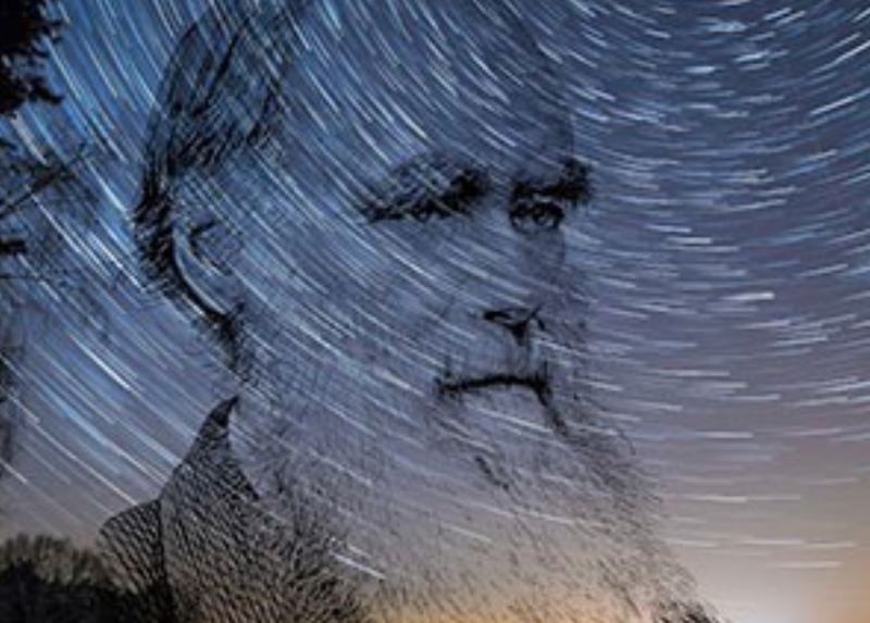 Charles Darwin nell'immagine della rubrica di Radio 24 "Darwin, l’evoluzione della scienza"