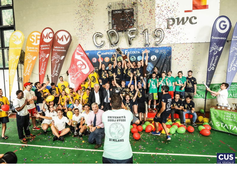 La festa per la vittoria dei Campionati di Facoltà 2019 - Foto Cus Statale