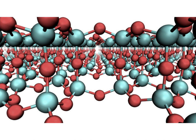  Struttura atomica di un vetro di silice bidimensionale