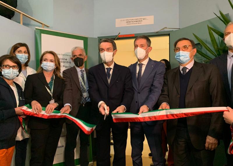 Un momento dell'inaugurazione della nuova struttura complessa di Genetica Medica dell’ASST Santi Paolo e Carlo