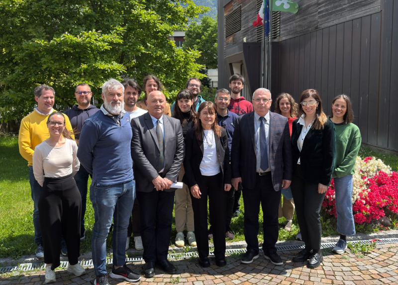 La delegazione georgiana a Unimont con la professoressa Anna Giorgi, responsabile di Unimont