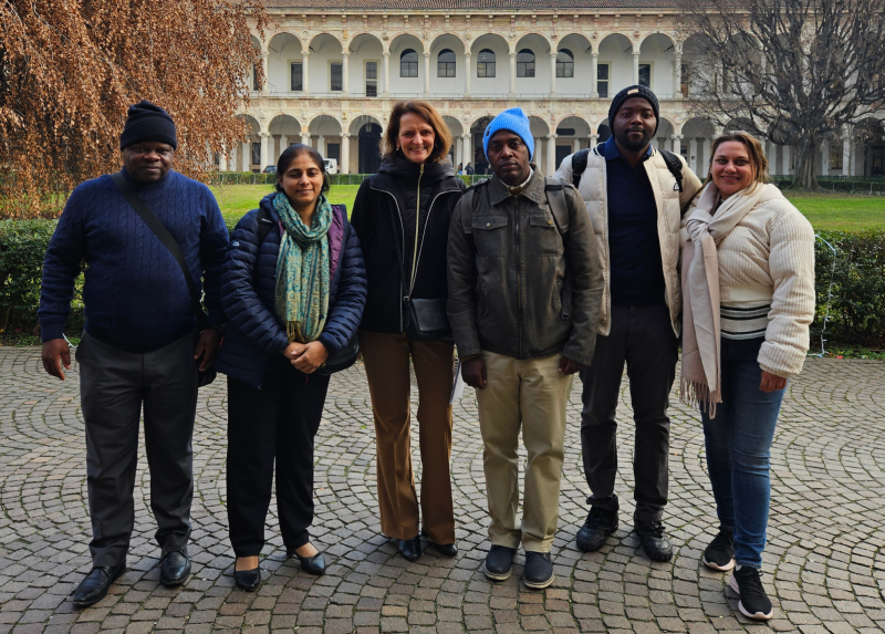 La delegazione dell’Università Cattolica del Mozambico (UCM) con la professoressa Stefania Recalcati