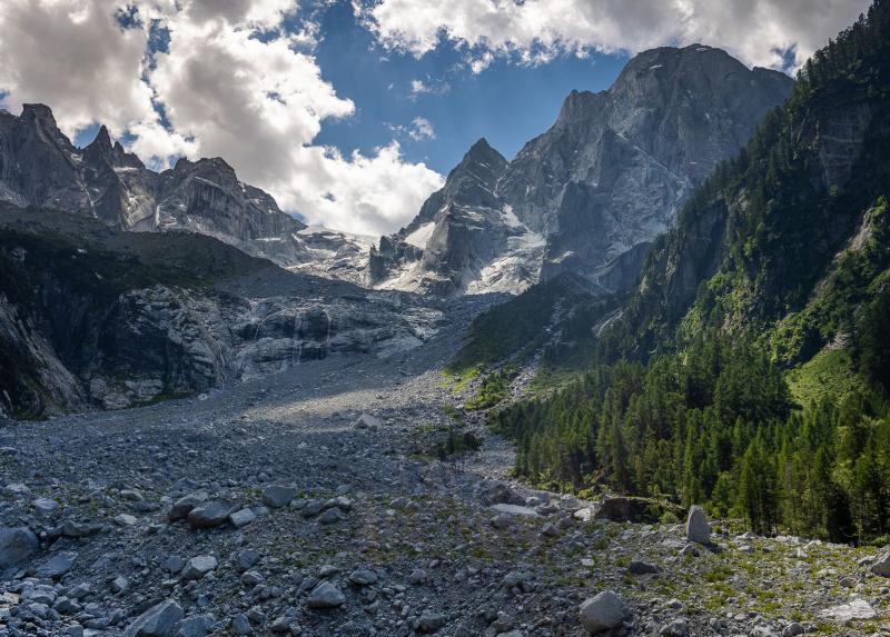 Frana del Pizzo Cengalo, Svizzera, Canton Grigioni, 2017.