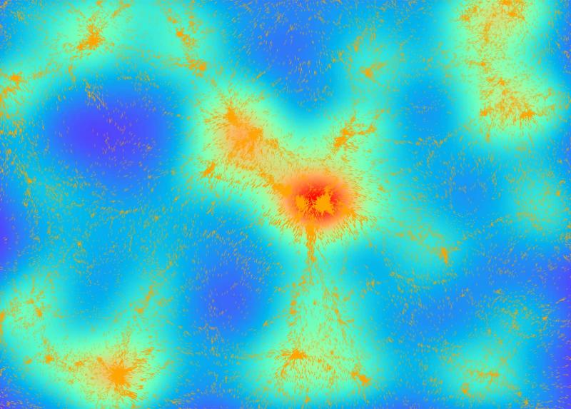 Foto di una galassia in accelerazione