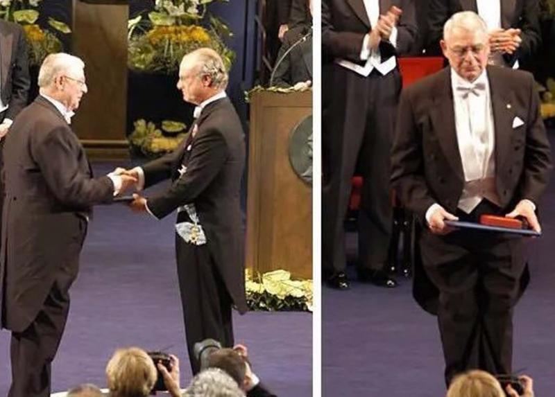 La consegna del Premio Nobel nel 2002
