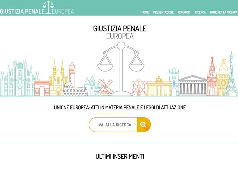 L'home page della nuova banca dati