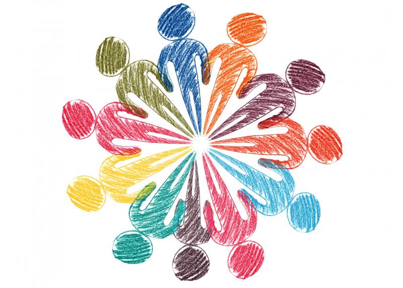 Gruppo di persone in cerchio