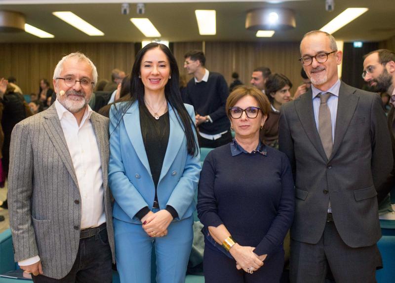 Stefano Simonetta (prorettore ai Servizi agli studenti e Diritto allo studio e referente del Progetto Carcere), Marina Brambilla (rettrice della Statale), Stefania d’Agostino (dirigente Ufficio II – Personale e Formazione del Provveditorato regionale dell’Amministrazione Penitenziaria), Giancarlo Monina (presidente CNUPP).