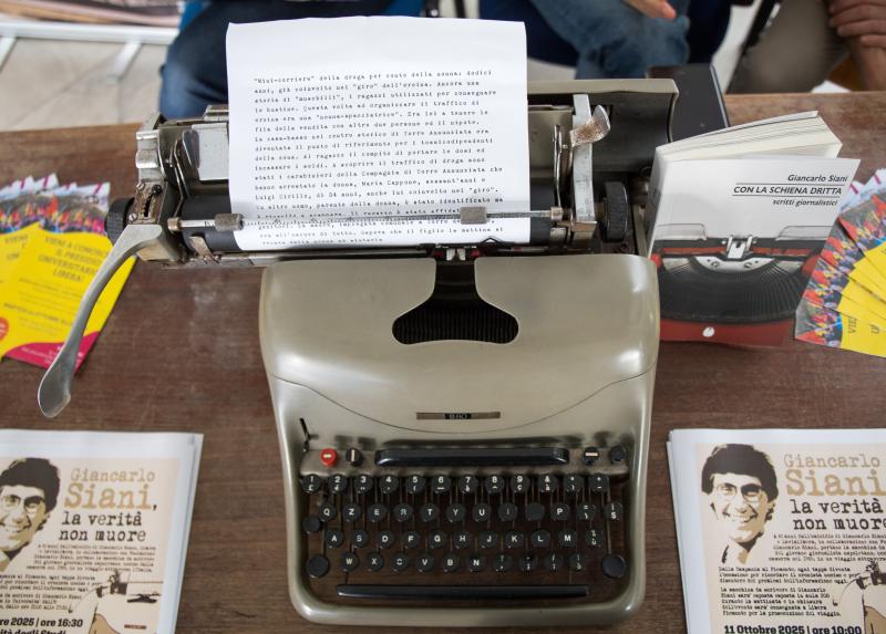 La macchina da scrivere di Giancarlo Siani in Statale