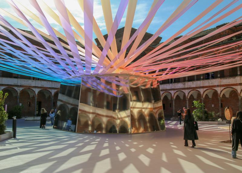 Una delle installazioni della mostra-evento di INTERNI Cre-Action