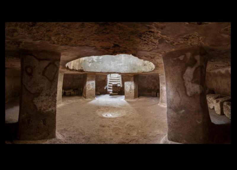 Ipogeo rinvenuto a Tarquinia - Foto tratta dall'Archivio di Etruscologia dell'Università degli Studi di Milano