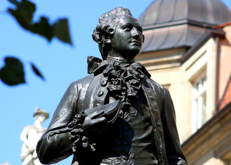 La statua di Johann Wolfgang von Goethe