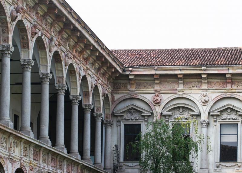 Uno scorcio della Ca' Granda, sede dell'Università Statale di Milano