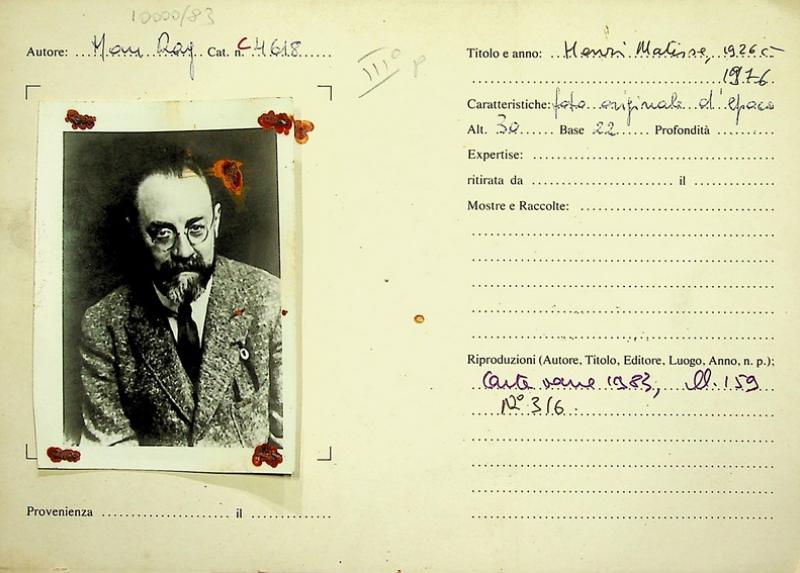 Matisse fotografato da Man Ray 1926