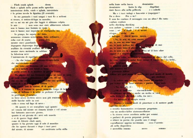 A. Zanzotto, Gli sguardi i fatti e senhal, Pieve di Soligo, 1969 (elaborazione grafica di Franco Achilli).