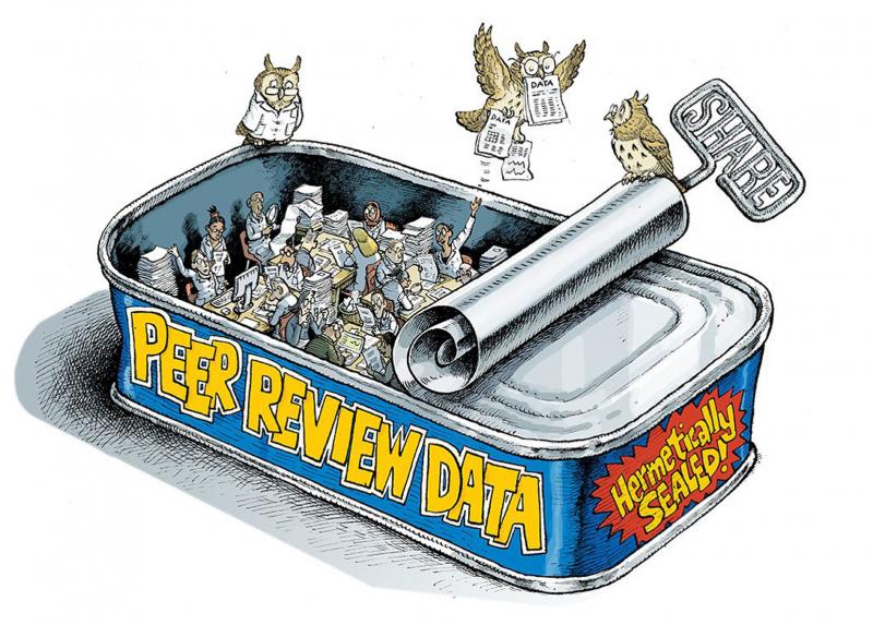 Peer review data_illustrazione_David Parkins_"Nature"