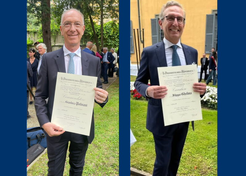 Gianluca Polvani e Filippo Ghelma nominati Commendatore e Cavaliere della Repubblica.