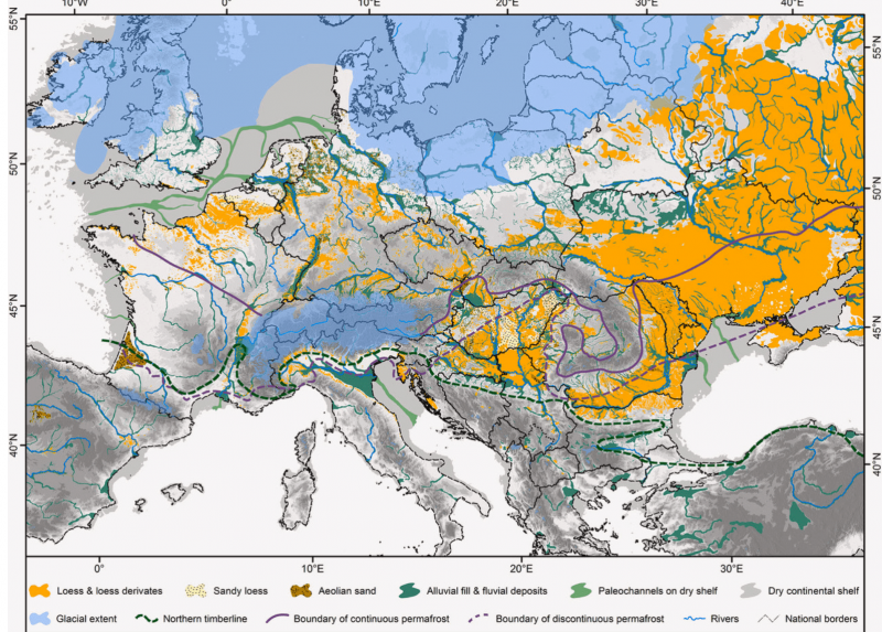 La mappa del loess europeo